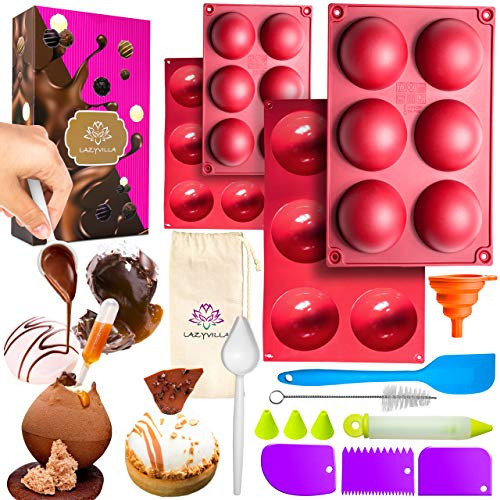 Kit De Moldes Para Bombas De Chocolate Lazyvilla, 2 Pulgadas