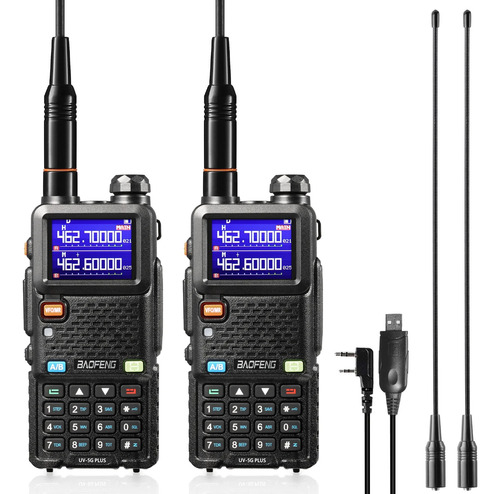 Pack De Dos Baofeng Uv-5g Plus 5w Gmrs Radio Nuevos