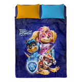 Cobertor Serenity Matrimonial Paw Patrol Mighty Color Azul