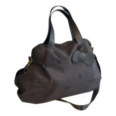 Bolso Tote Y Hombro De Gran Capacidad, Con Hello Kitty Color Negro | Meses sin interés