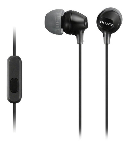 Audífonos In-ear Sony Mdr-ex14ap Negro Con Microfono