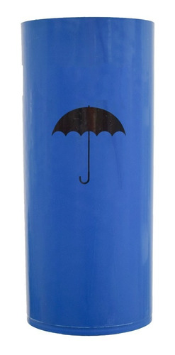 Cesto Plástico Porta Guarda Chuva Azul Com Silk