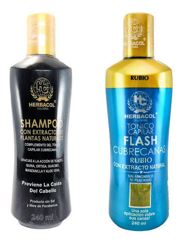 Tonico Y Shampoo Cubre Canas Herbacol