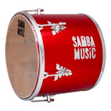 Repique De Mão 30x12 Samba Music Vermelho