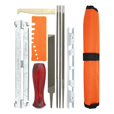 . . 10 Piezas Kit De Lima Para Afilador De Motosierra