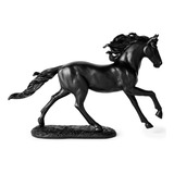 Escultura Cavalo Corcel Negro Em Polirresina Mart 16320