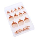 5x24pcs Unhas Postiças Francesas Unhas Completas Pés Nail