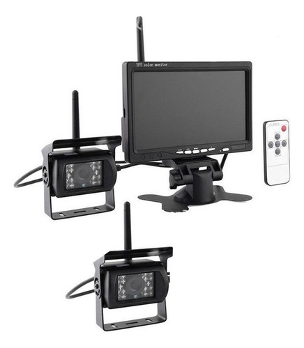 6 Pcs Monitor Inalámbrico Del Camión De 7 Pulgadas 2 Camera