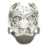 Anillo Plata Bulldog Frances Shar Pei Hombre 3d 17.5 Gr 