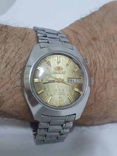 Relógio Orient Automátic Antigo Do Vovo Todo Original Lindo 