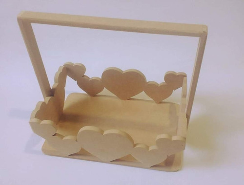 Caja Ancheta Figura Corazones 30x20x10cmh Mdf (regalo)