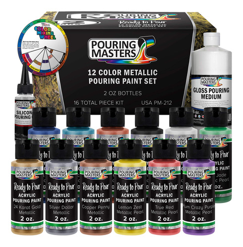 Set De Pintura Acrlica Pouring Masters De 8 Colores Listos P