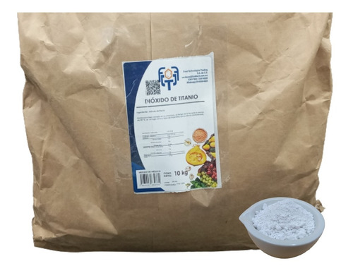 10 Kg Dioxido / Bioxido De Titanio Color Blanco Alimentos