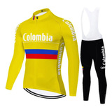 Conjunto De Camisetas De Ciclismo Colombia Team Pro Jersey D