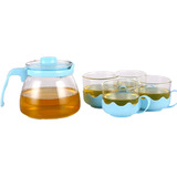 Set Tetera Vidrio Taza De Cafe Tetera De Vidrio Te 900 Ml