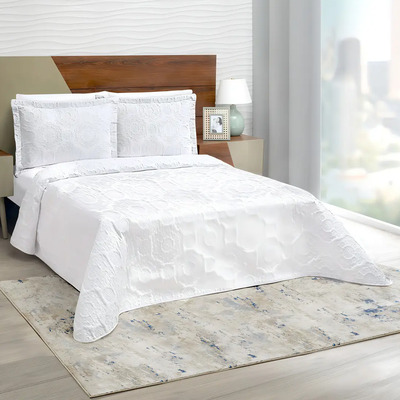 Edredón Ligero King Size Blanco Geometrico Santorini | Envío gratis