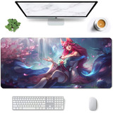 Mouse Pad Grande League Of Legends Ahri Gamer 30x70cm