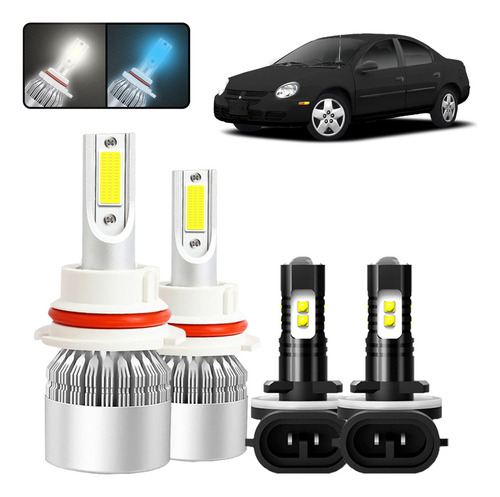 Kit De Focos Led 9007 881 Para Dodge Neon 1995-2000