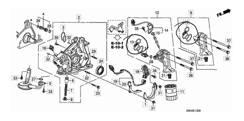 O-ring/filtro Vtec Honda Accord V6, Pilot V6 Odyssey V6 Orig Foto 6