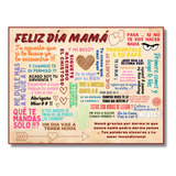 Cuadro Cartel Metalico Frases Dia De La Madre 30x40 Cm