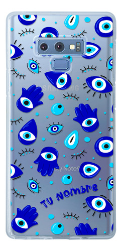 Funda Para Galaxy Ojo Turco Mano Fátima Hamsa Con Tu Nombre