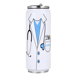 Termo Lata Personalizada Doctora Medica Bata Regalo 500 Ml