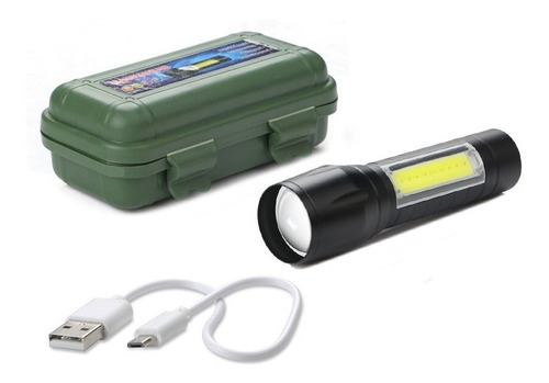 Linterna Tactica Militar Led Recargable Usb Caza Potente