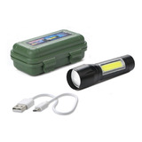 Linterna Tactica Militar Led Recargable Usb Caza Potente