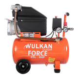 Compresor 25lts, 2hp Con Kit De 5 Pzas Wulkan