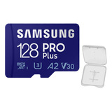 Cartão Memória Samsung 128gb  Pro Plus E Adap Usb +case