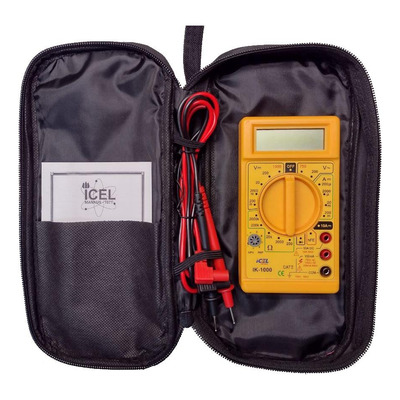 Kit Multímetro Digital Icel Ik-1000a + Bolsa Case Multimetro