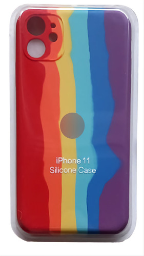 Funda Silicona Silicone Case Arcoíris Para iPhone 11