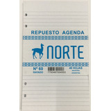 Repuesto Para Agenda Rayado Norte Número 60 //40 Hojas