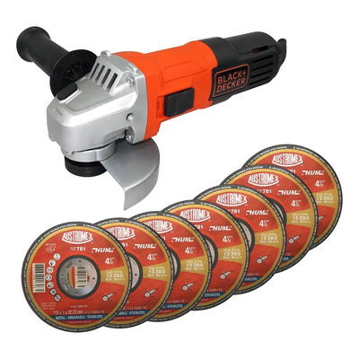 Miniesmeriladora Angular B&d G650-b3 650w + 7 Discos 781 Aus | Envío gratis