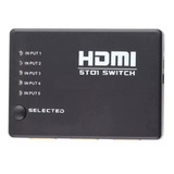 Switch Hdmi Multiplicador Selector 5x1 Full Hd 1080 +control