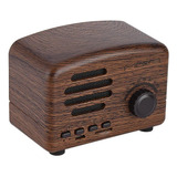 Altavoz Inalámbrico Bt De Escritorio Retro De Madera