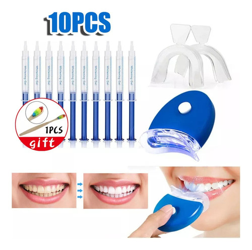 Kit De Blanqueamiento Dental 10 Piezas, Blanqueador, Marcos