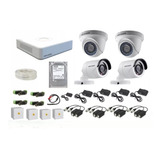 Kit Dvr De 4 Canales Full Hd Hikvision 2mp + Disco 1 Tera 