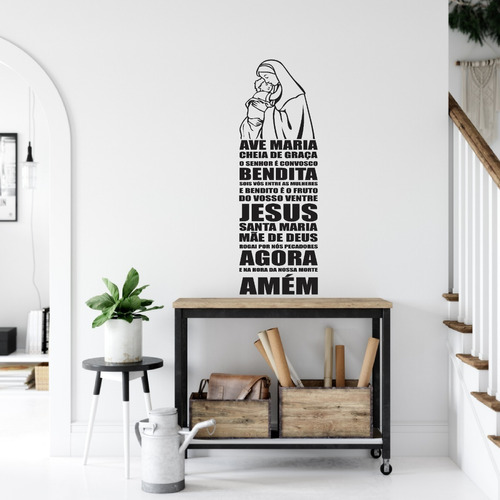 Adesivo Decorativo De Parede Oração Ave Maria