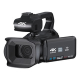 Câmara De Vídeo Digital 4k 64mp Cartão Sd De 32gb Tela De 4 