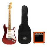 Guitarra Eléctrica Sx Stratocaster Funda + Amplificador 