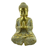 Figura Decorativa Grande Buda Meditar 42cm Zen Feng Shui Zn 