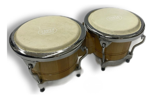 Bongos En Madera Aro Confort 6.5  - 7  Cuero Natural