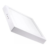 Foco Panel Led Plafon Sobrepuesto Cuadrado 12w 960 Lumeneses Color Blanco