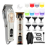 Kit De Máquina Cortar Cabello Cortadora De Pelo Profesional