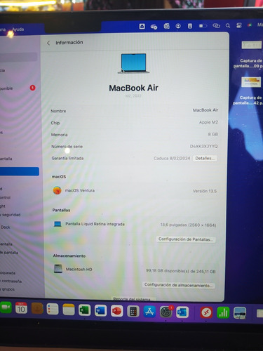 Macbook Air M2 2022