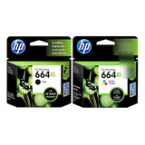 Cartucho De Tinta Hp 664xl Black + 664xl Tricolor Negro/tricolor Do 16 Ml