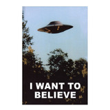 Vinilo Decorativo X Files - I Want To Believe - 60cmx40cm