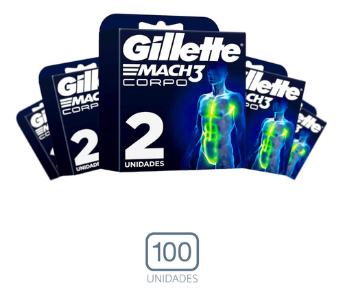 Kit 100 | Carga Gillette Mach3 Corpo