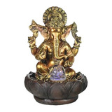 Fuente De Agua Ganesha Sobre Monedas 29 Cm Monte Kurama - Mo